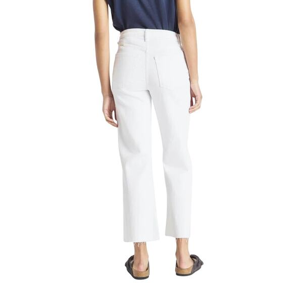 Splendid Women's White High Rise Cropped Wide Leg Jeans Size 28 - Picture 2 of 11